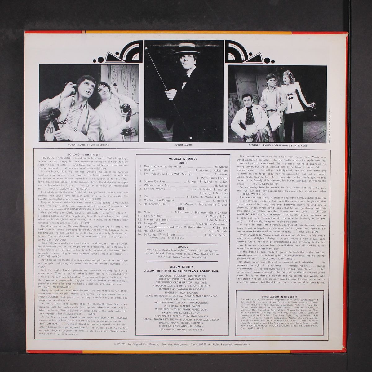 so long, 174th street by ORIGINAL CAST