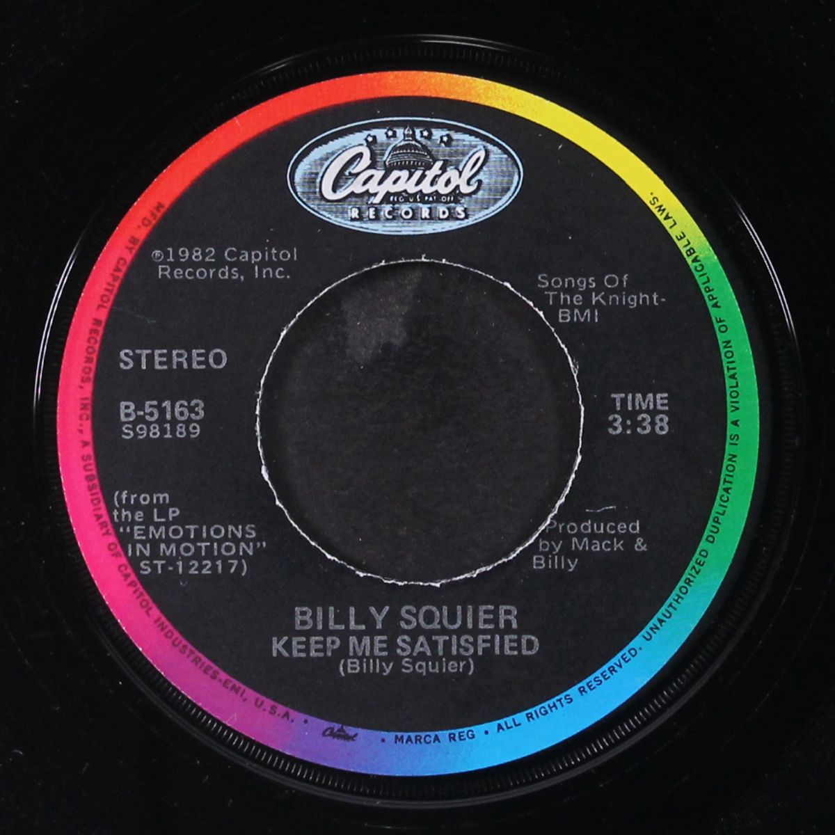 everybody wants you / keep me satisfied by BILLY SQUIER