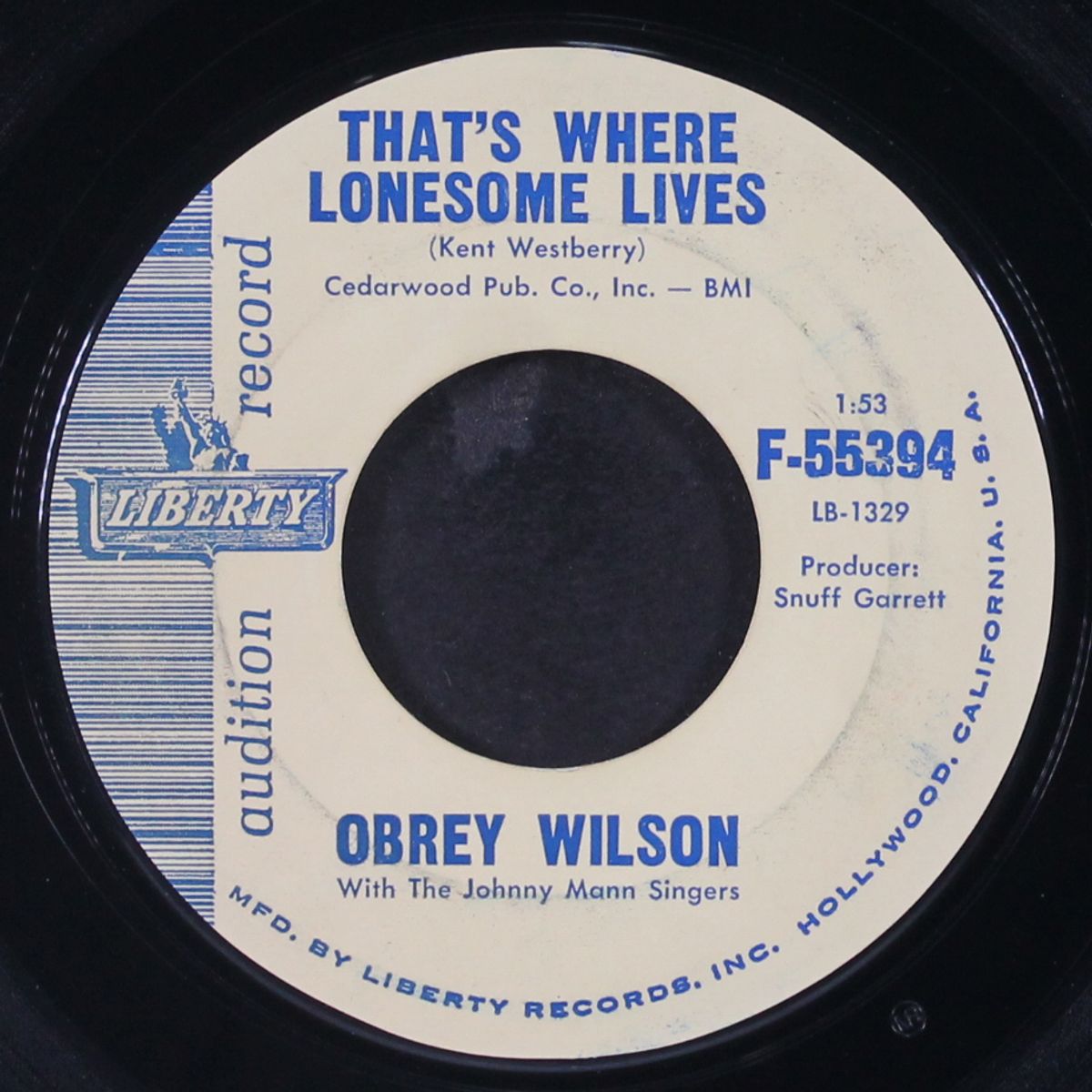 whipping boy / that's where lonesome lives by OBREY WILSON