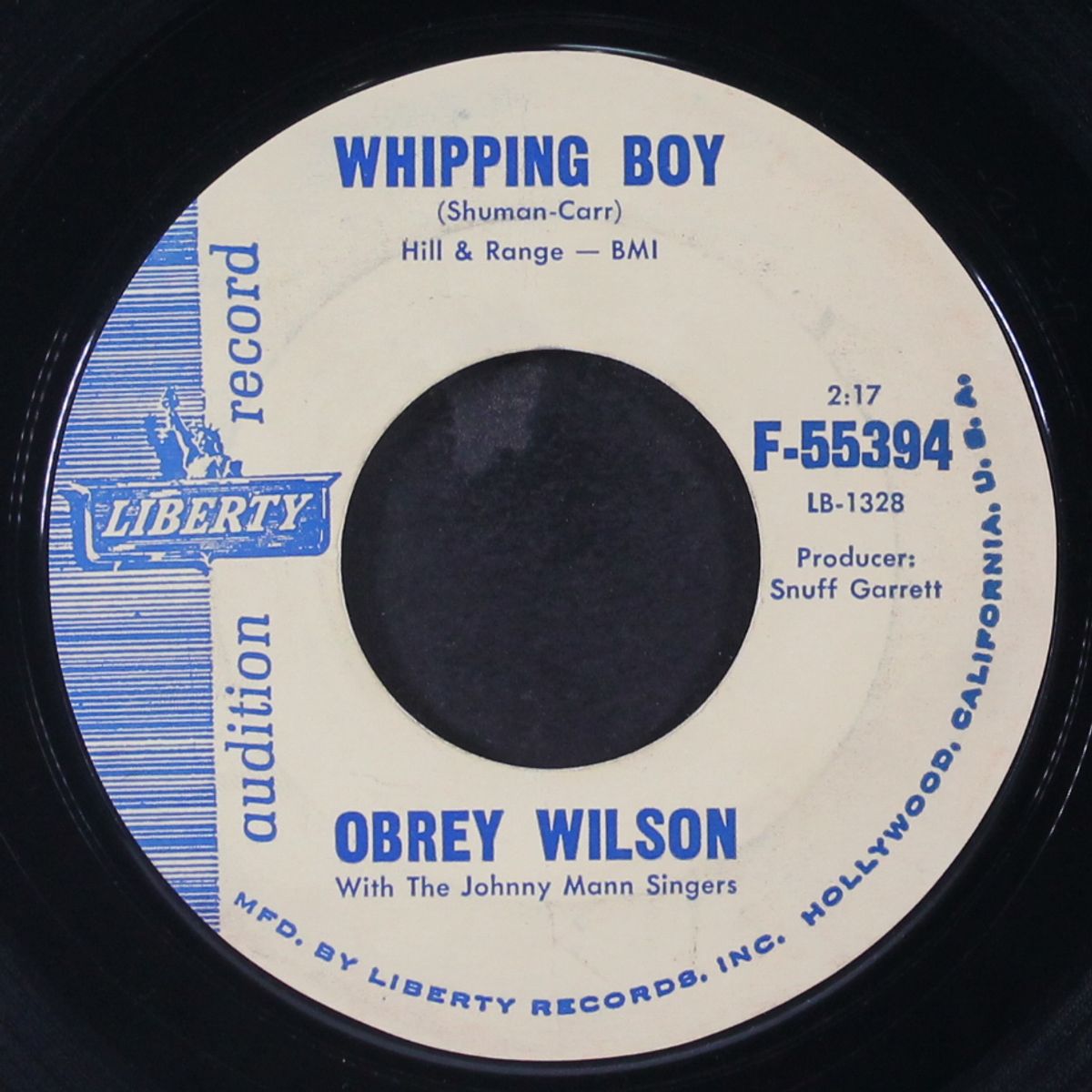 whipping boy / that's where lonesome lives by OBREY WILSON