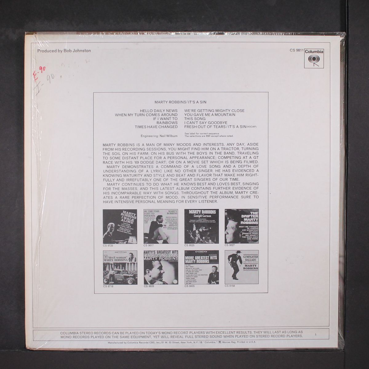 it's a sin by MARTY ROBBINS