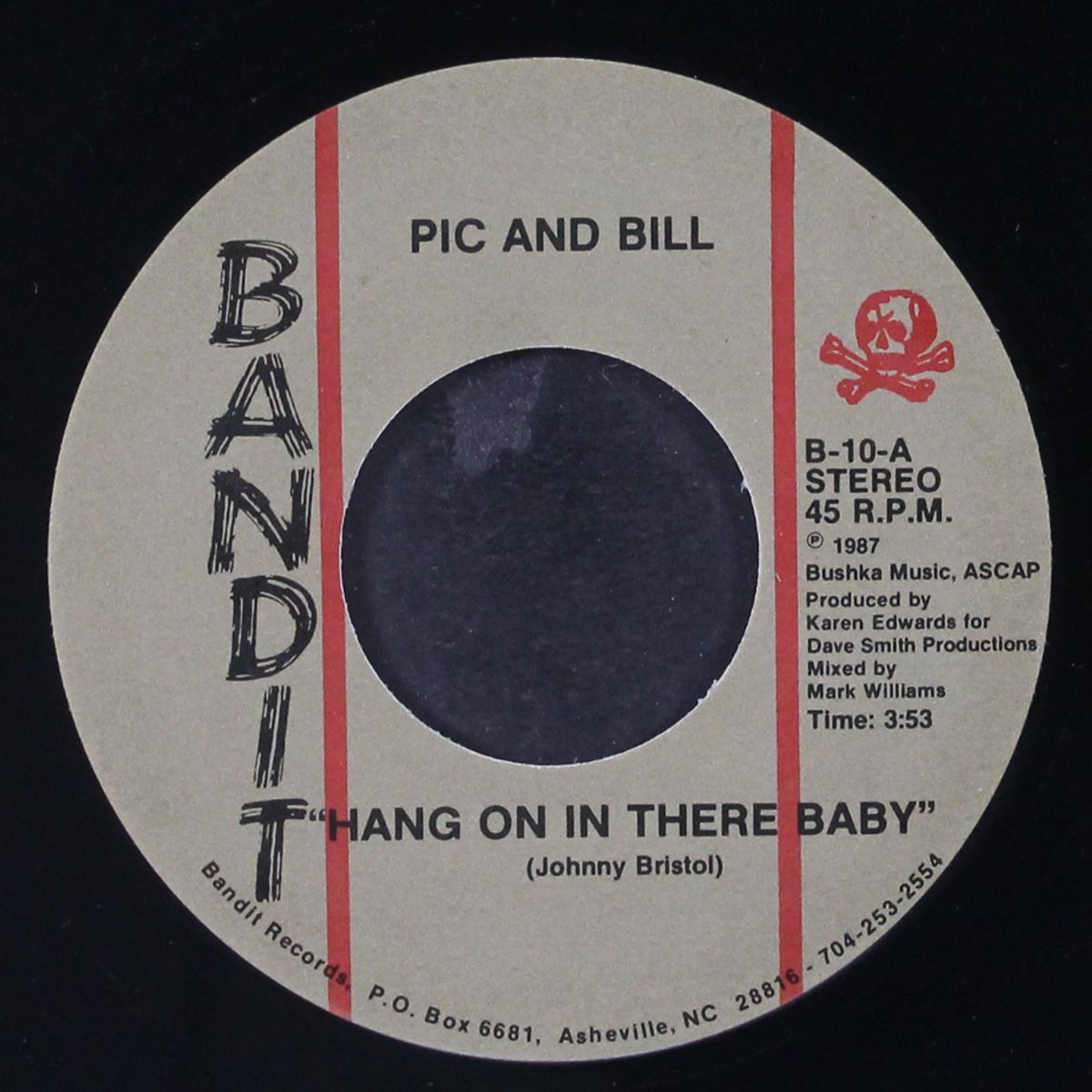 hang on in there baby / wait a minute by PIC AND BILL