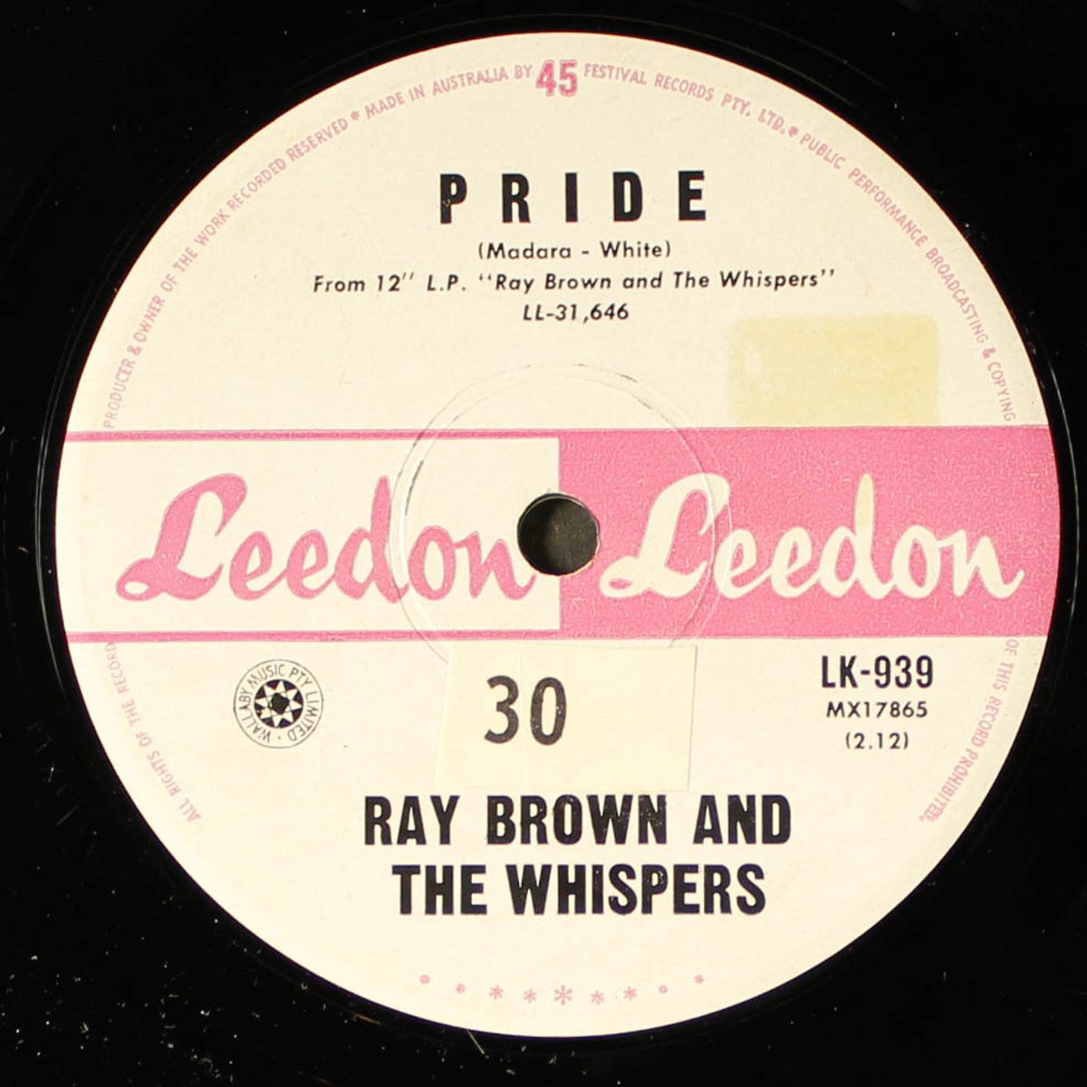 pride / say it again by RAY BROWN & WHISPERS