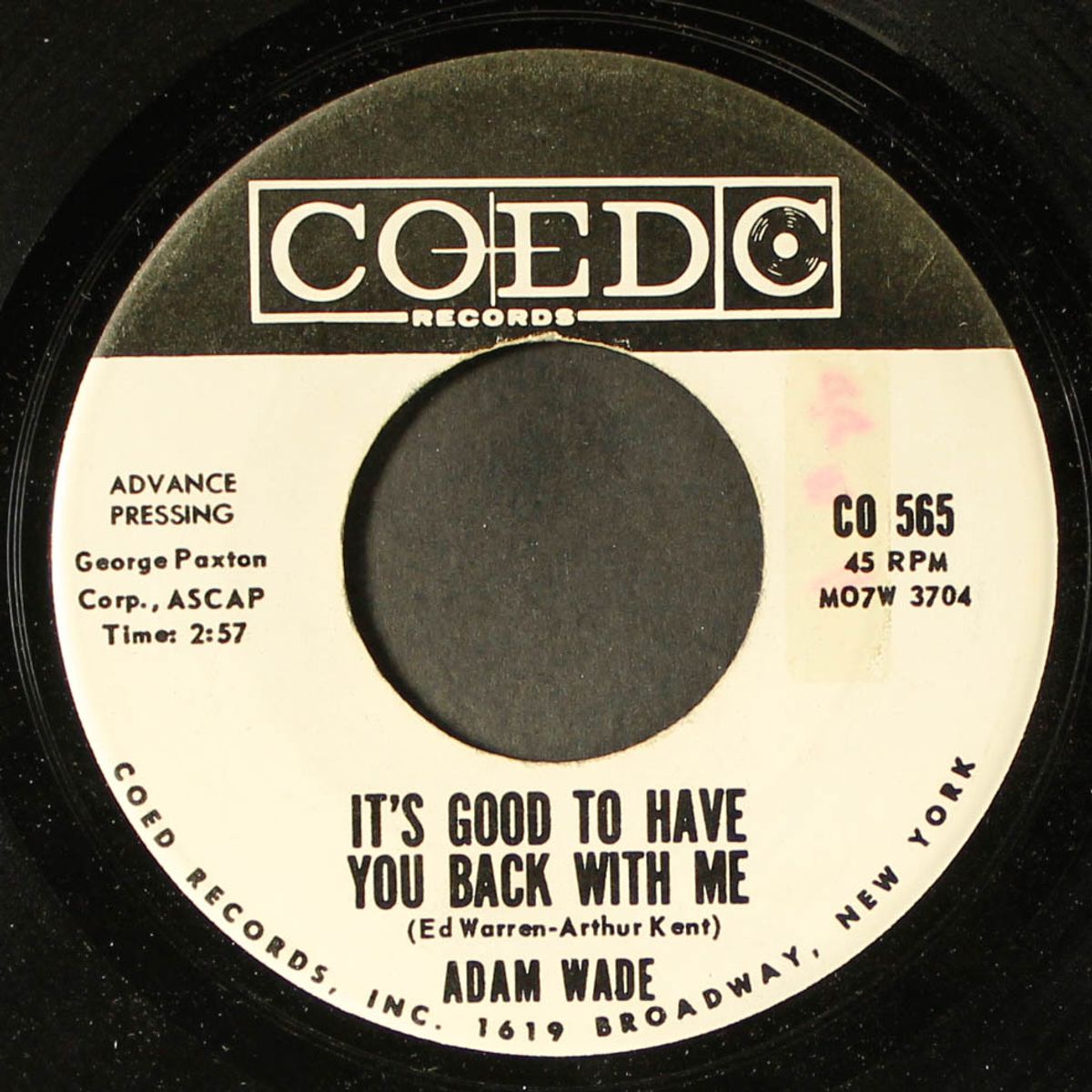it's good to have you back with me / how are things in lovers lane by ADAM WADE