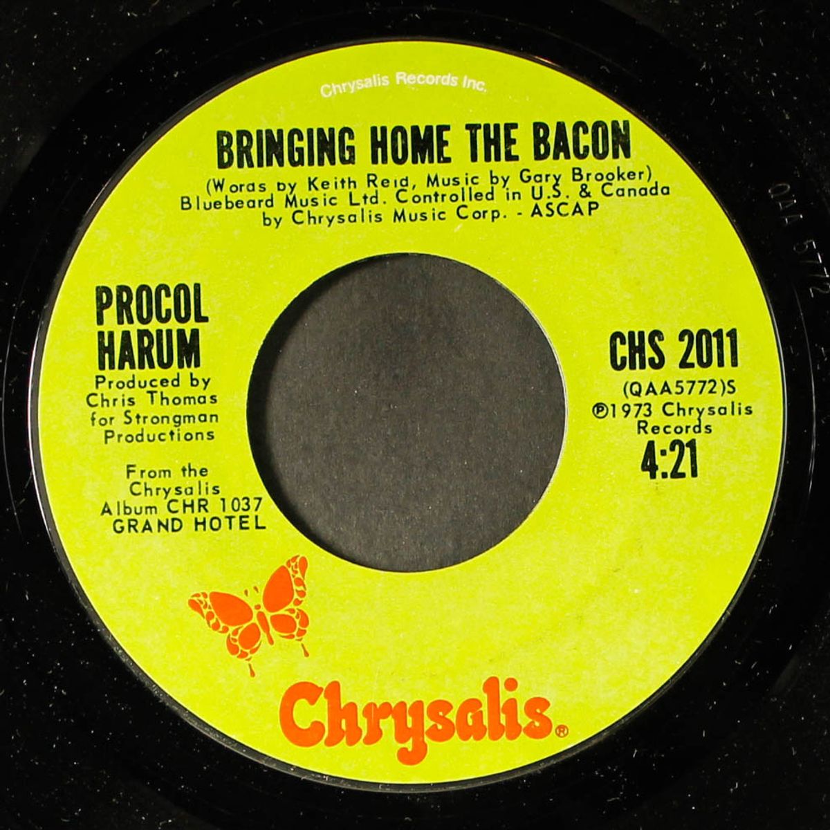 bringing home the bacon / toujours l'amour by PROCOL HARUM