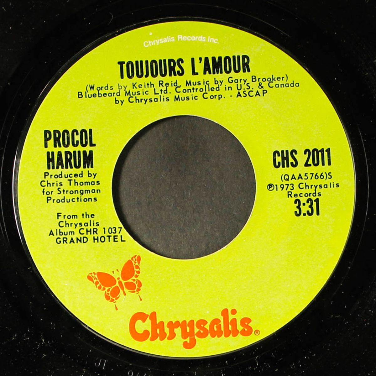 bringing home the bacon / toujours l'amour by PROCOL HARUM