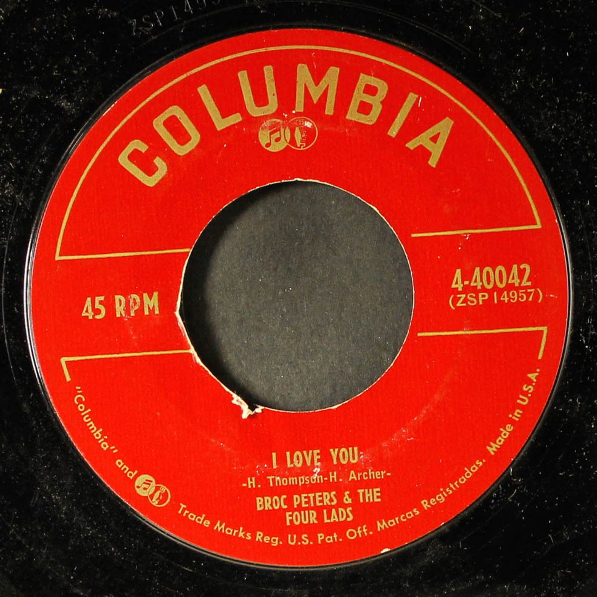 i love you by BROC PETERS & FOUR LADS