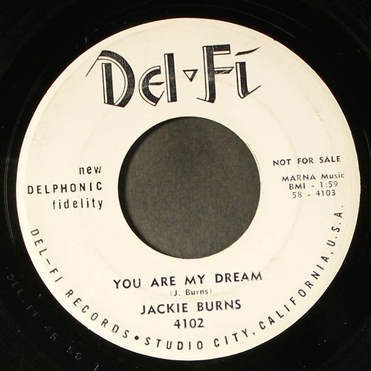 hey then, there now / you are my dream by JACKIE BURNS