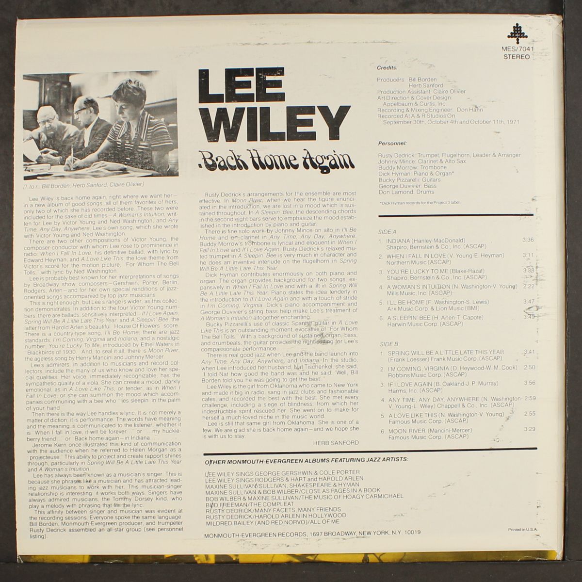 back home again by LEE WILEY