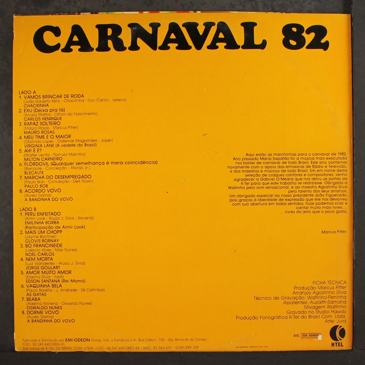 carnaval 82 - as marchinhas estao de volta by VARIOUS