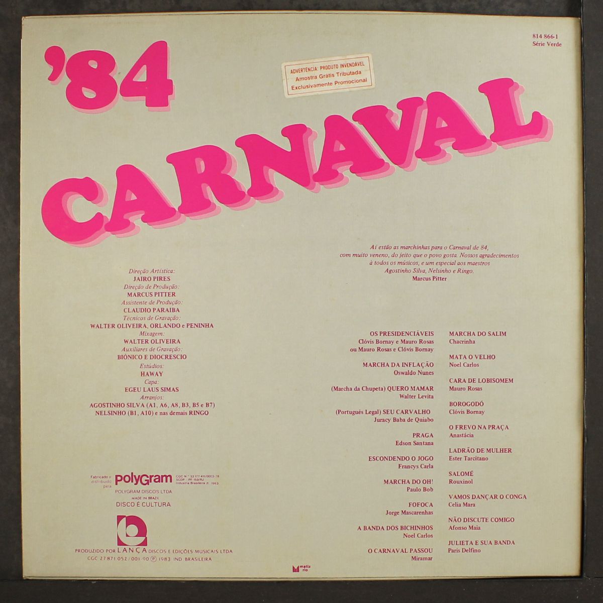 carnaval 84 marchas by VARIOUS