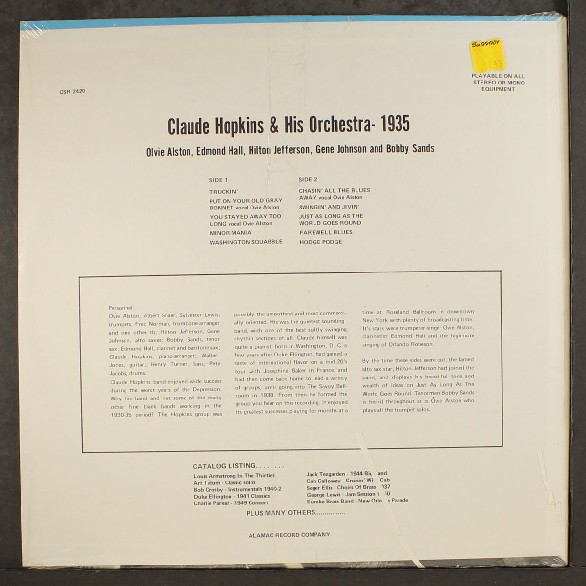 1935-6 by CLAUDE HOPKINS
