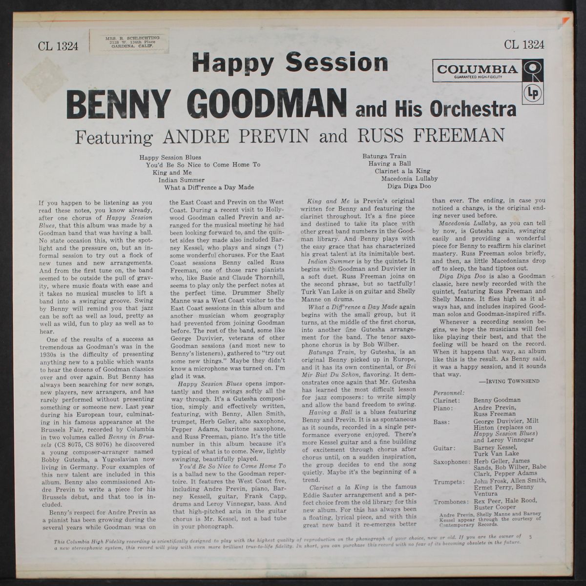 happy session by BENNY GOODMAN