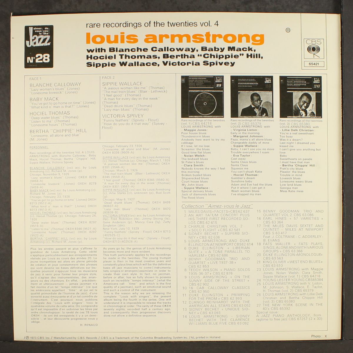rare recordings of the 20's, vol. 4 by LOUIS ARMSTRONG