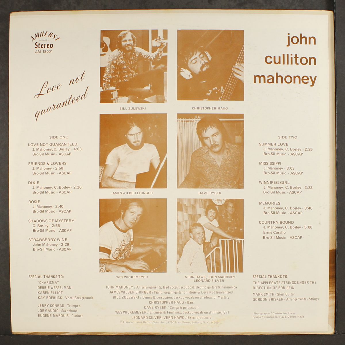 love not guaranteed by JOHN CULLITON MAHONEY