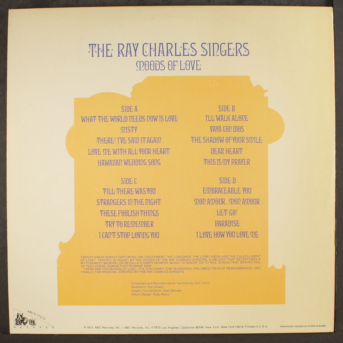 moods of love by RAY CHARLES SINGERS