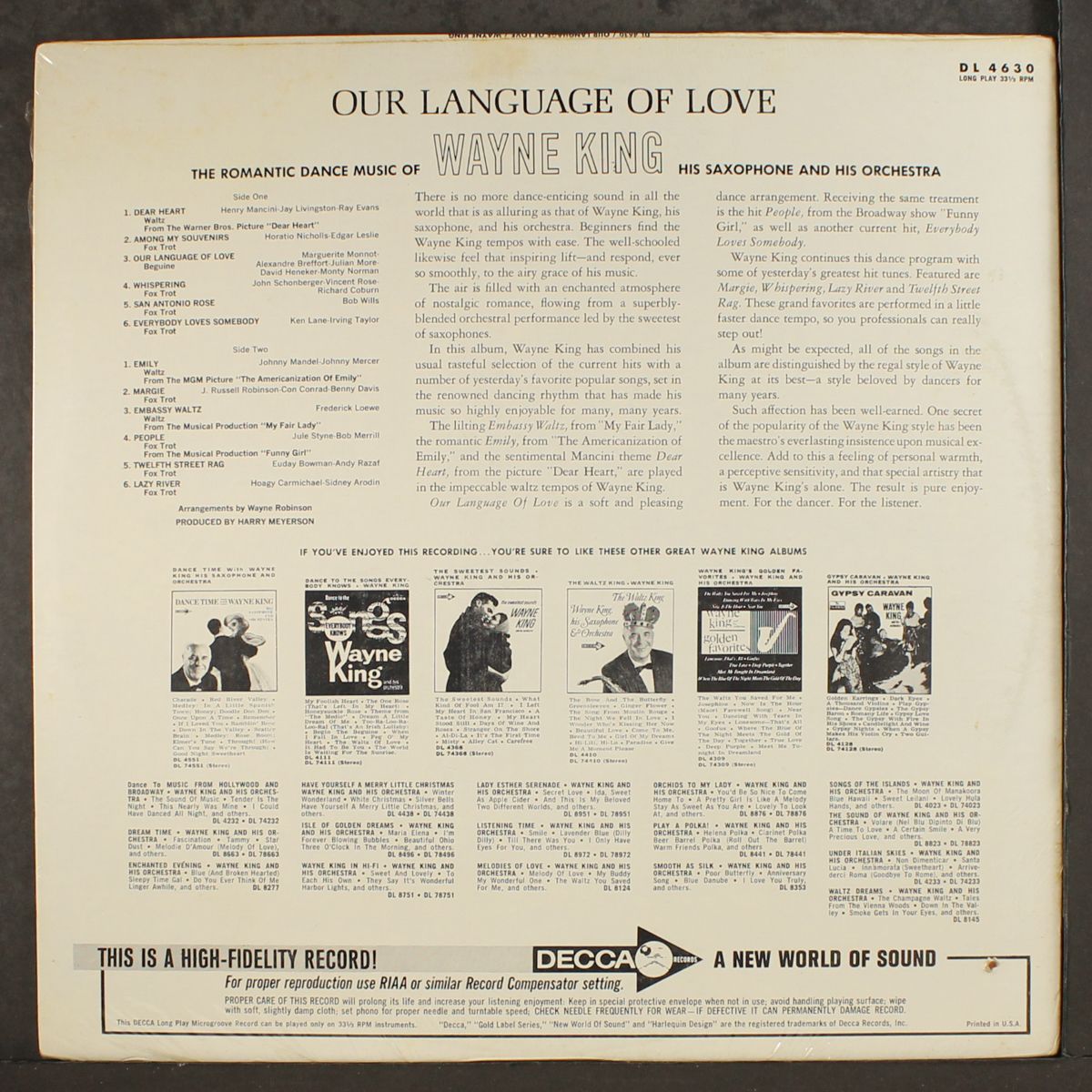 our language of love by WAYNE KING