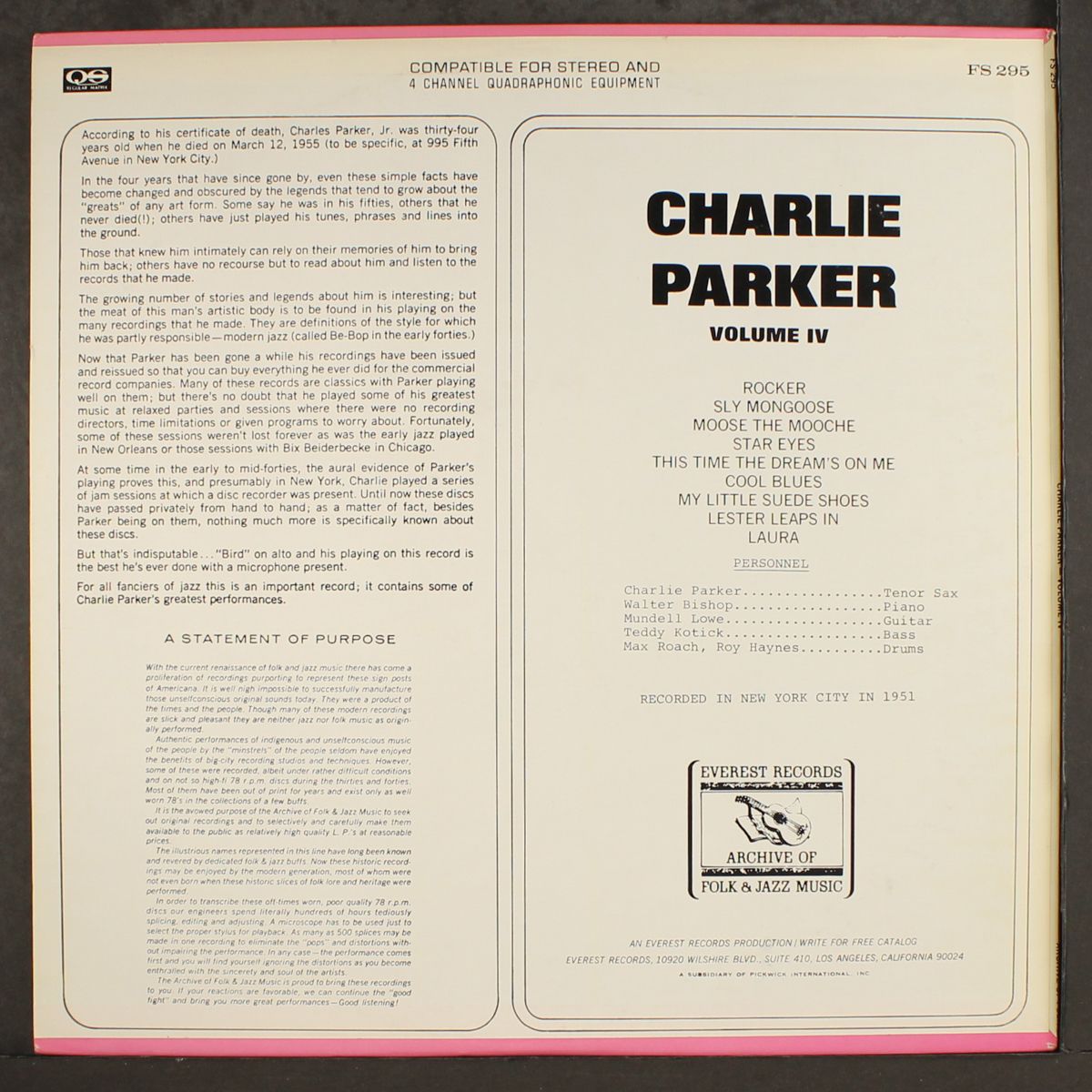 charlie parker, vol. 4 by CHARLIE PARKER
