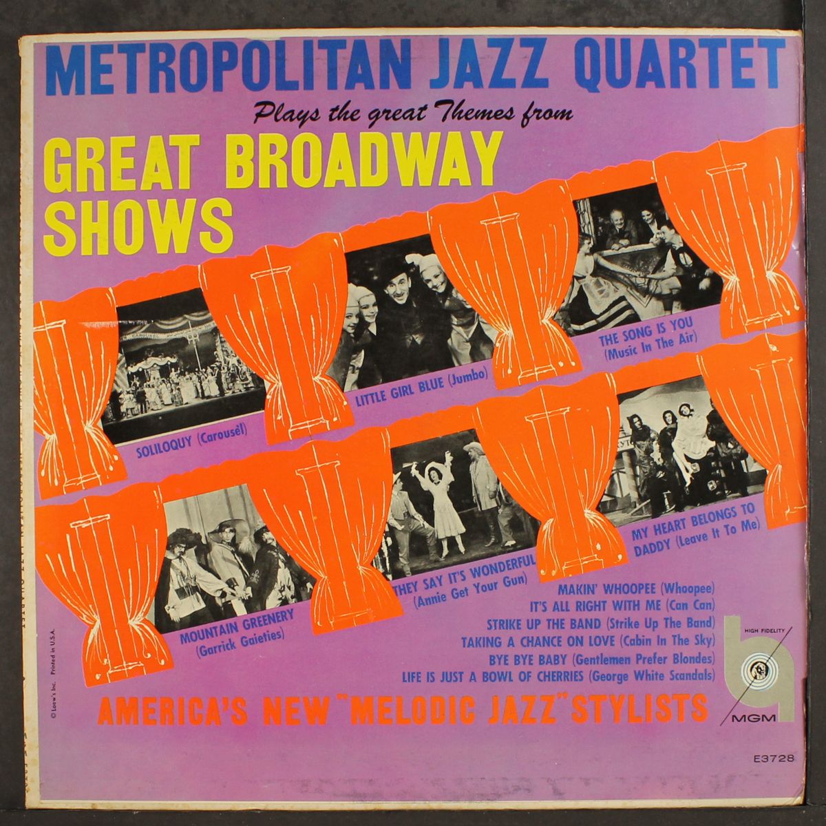 great broadway shows by METROPOLITAN JAZZ QUARTET