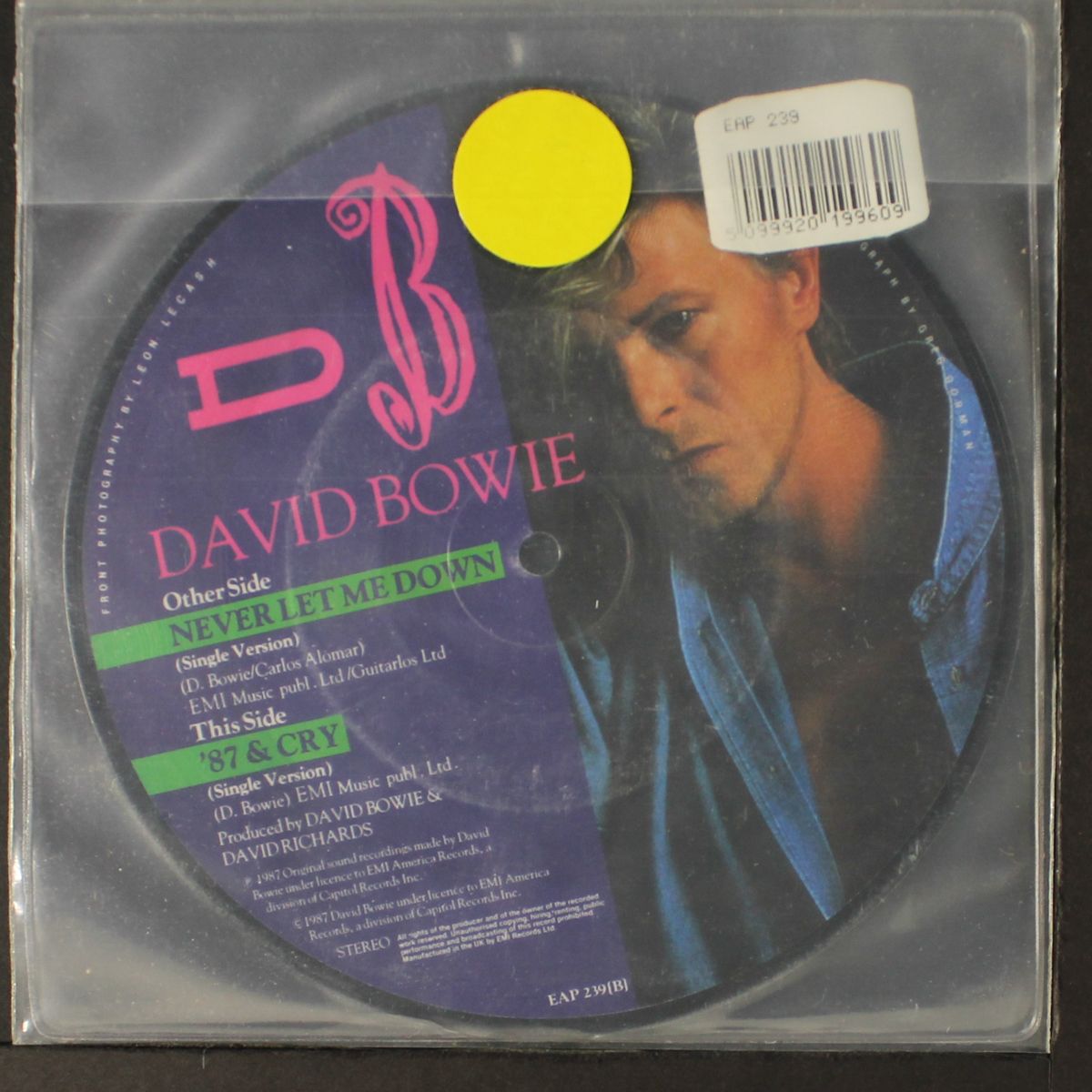 never let me down / '87 & cry by DAVID BOWIE