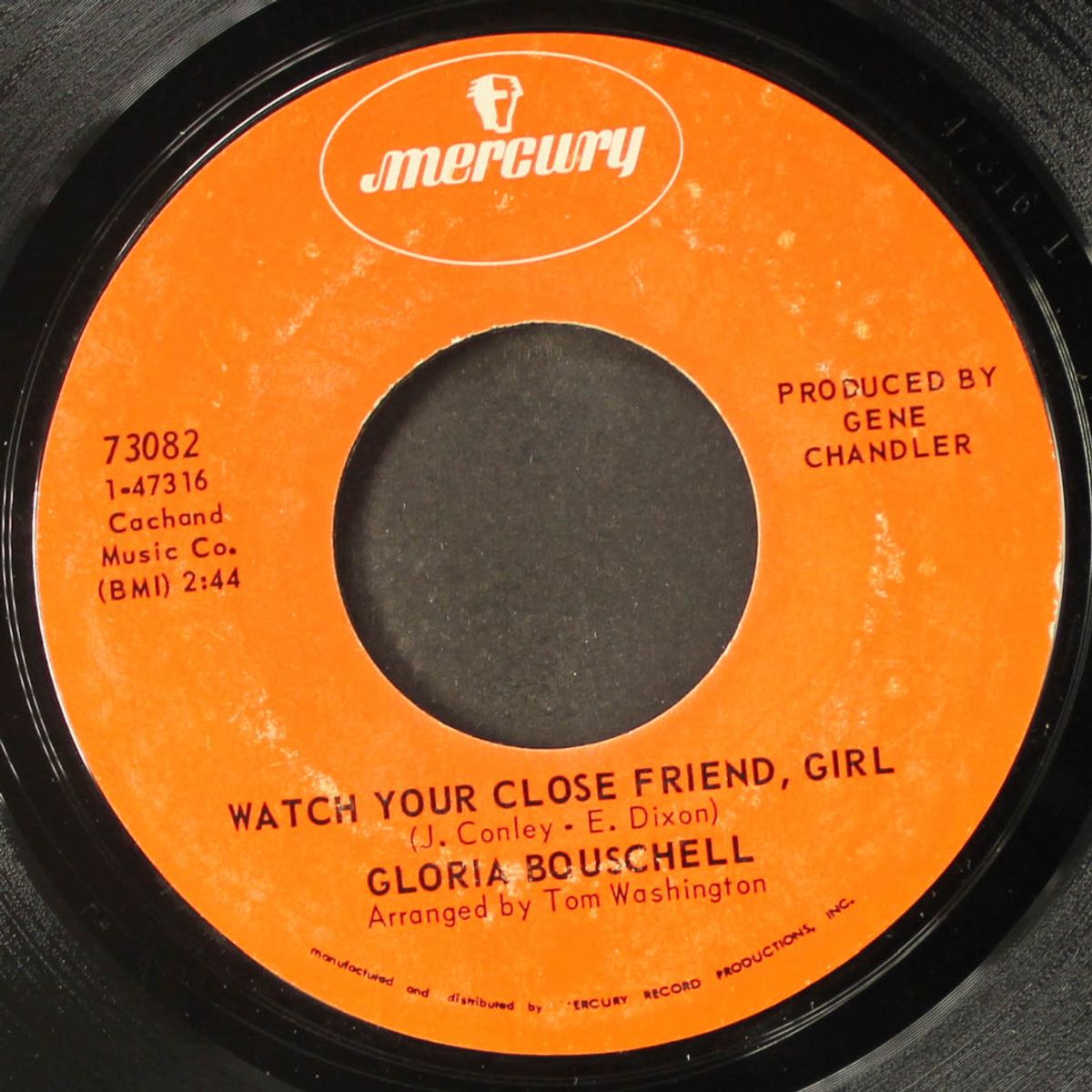 watch your close friend, girl / don't make me get another man by GLORIA BOUSCHELL