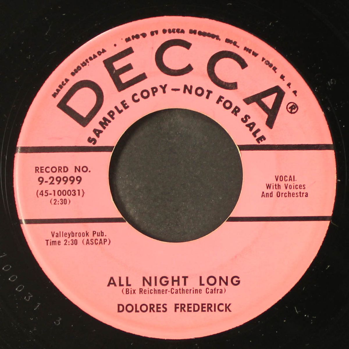 all night long by DOLORES FREDERICKS