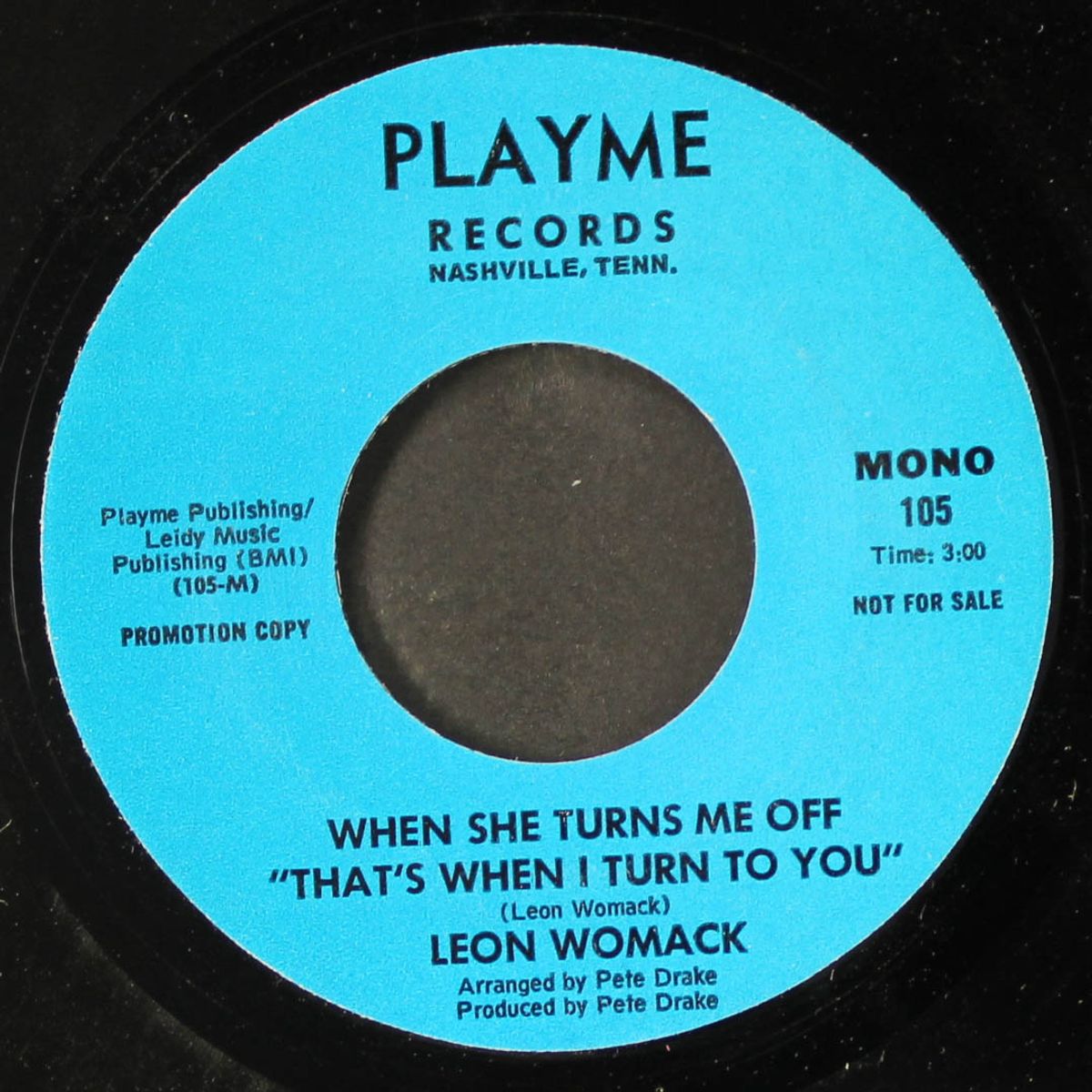 when she turns me off, that's when i turn to you / mono by LEON WOMACK