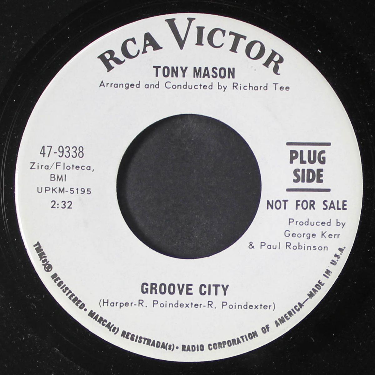 groove city / the power of a woman by TONY MASON