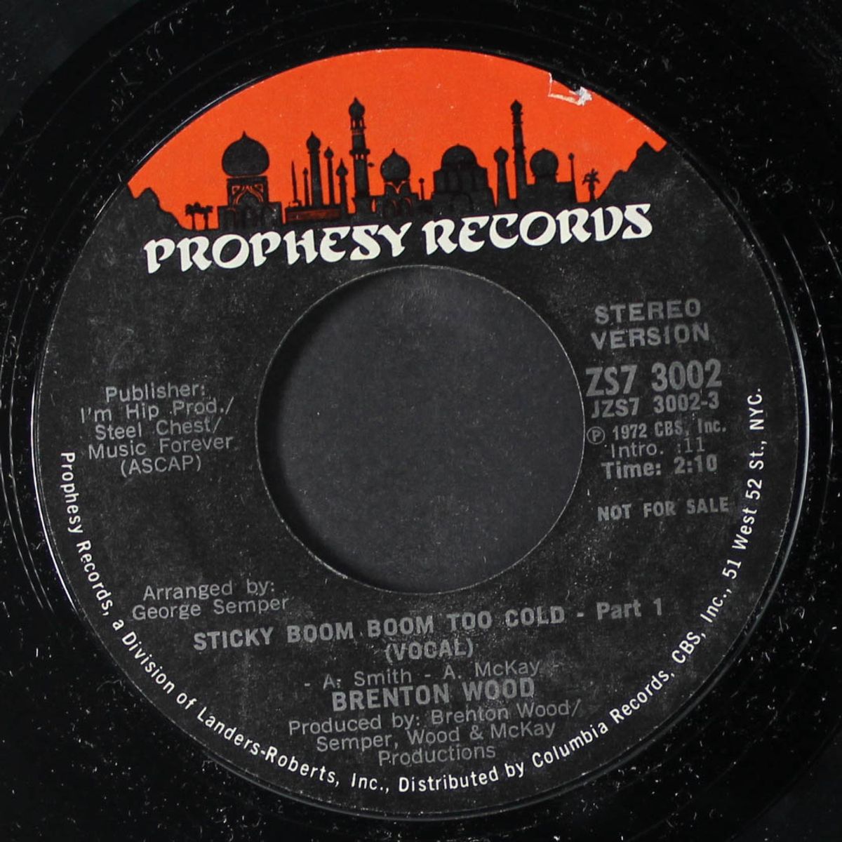 sticky boom boom too cold / mono by BRENTON WOOD