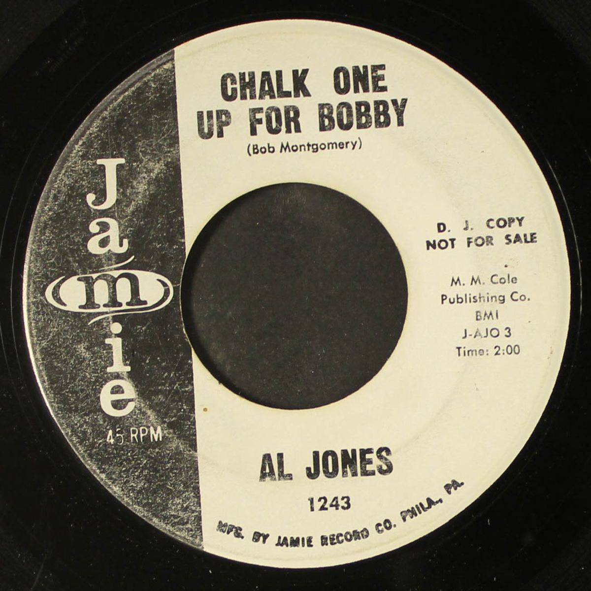 chalk one up for bobby / what'cha want to do that for by AL JONES