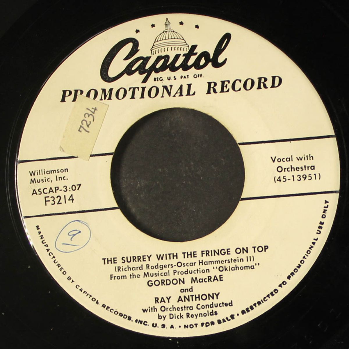 people will say we're in love / the surrey with the fringe on top by RAY ANTHONY & GORDON MACRAE