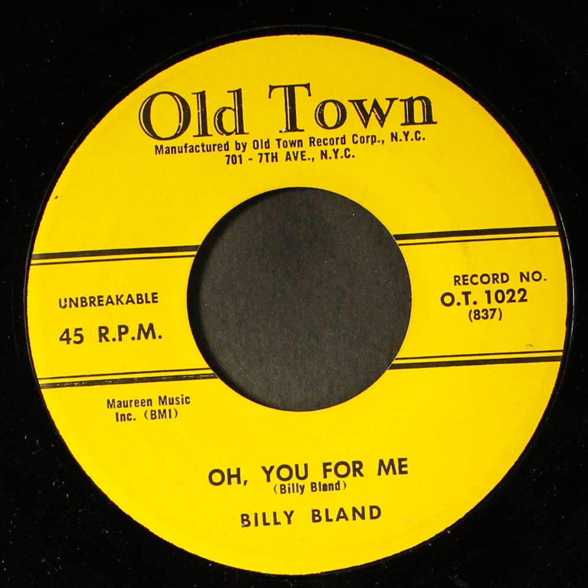 chicken hop / oh, you for me by BILLY BLAND