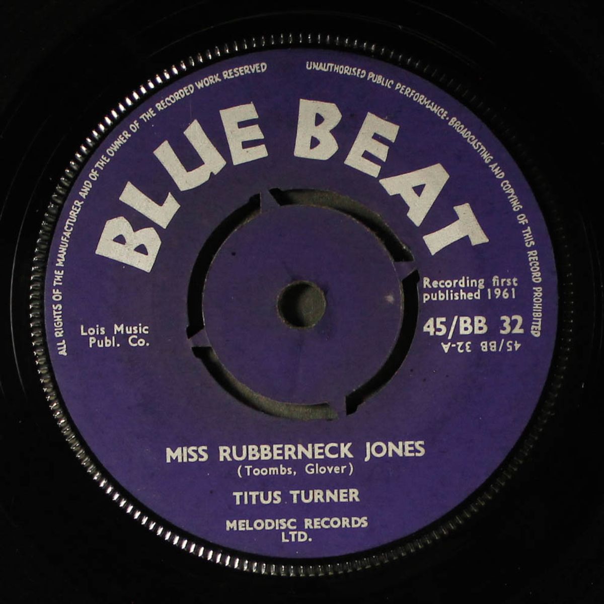 miss rubberneck jones / way down yonder by TITUS TURNER