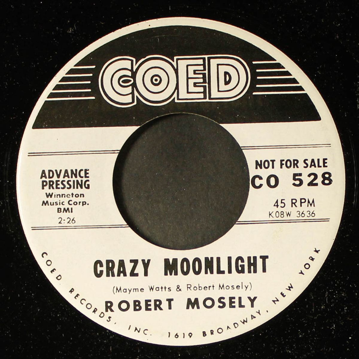 just about time / crazy moonlight by ROBERT MOSELY