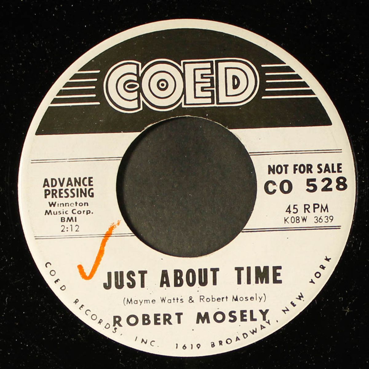 just about time / crazy moonlight by ROBERT MOSELY