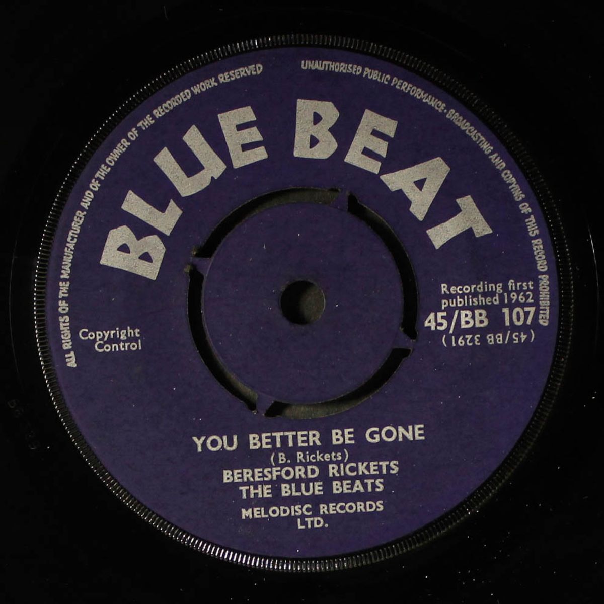 you better be gone by BERESFORD RICKETS
