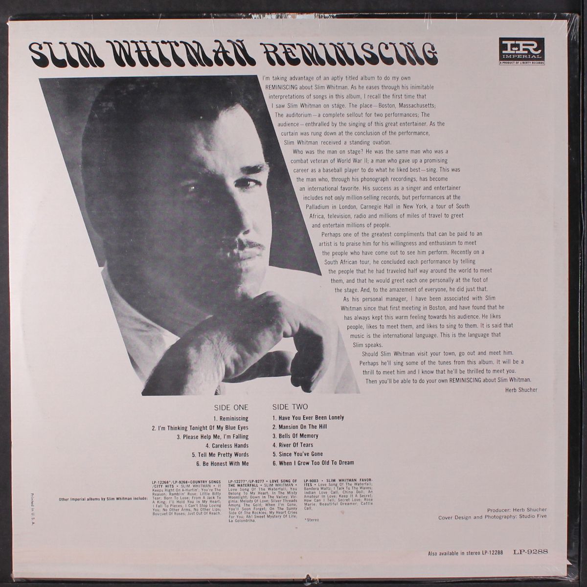 reminiscing by SLIM WHITMAN