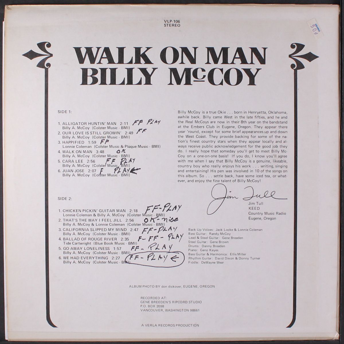 walk on man by BILLY MCCOY