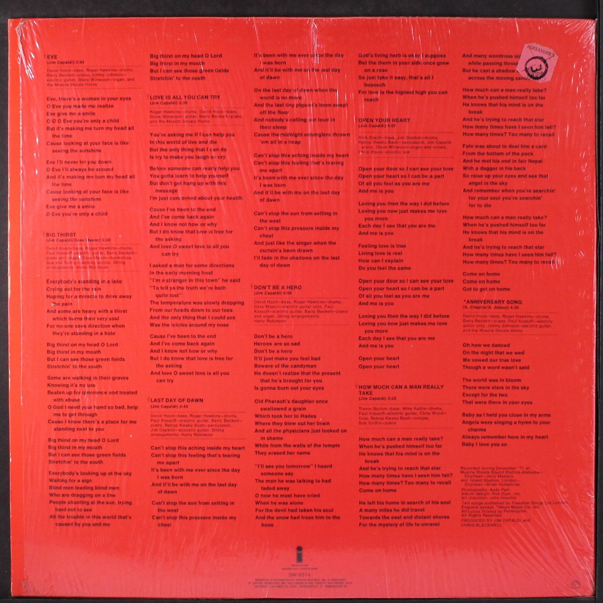 oh how we danced by JIM CAPALDI