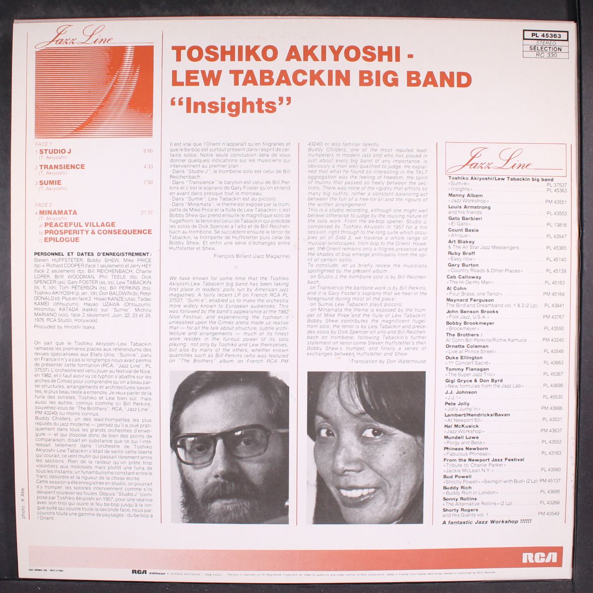 insights by TOSHIKO AKIYOSHI - LEW TABACKIN BIG BAND
