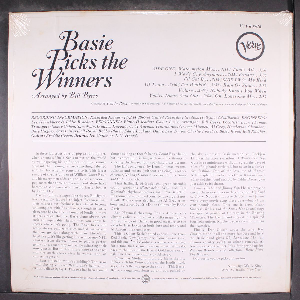 basie picks the winners by COUNT BASIE