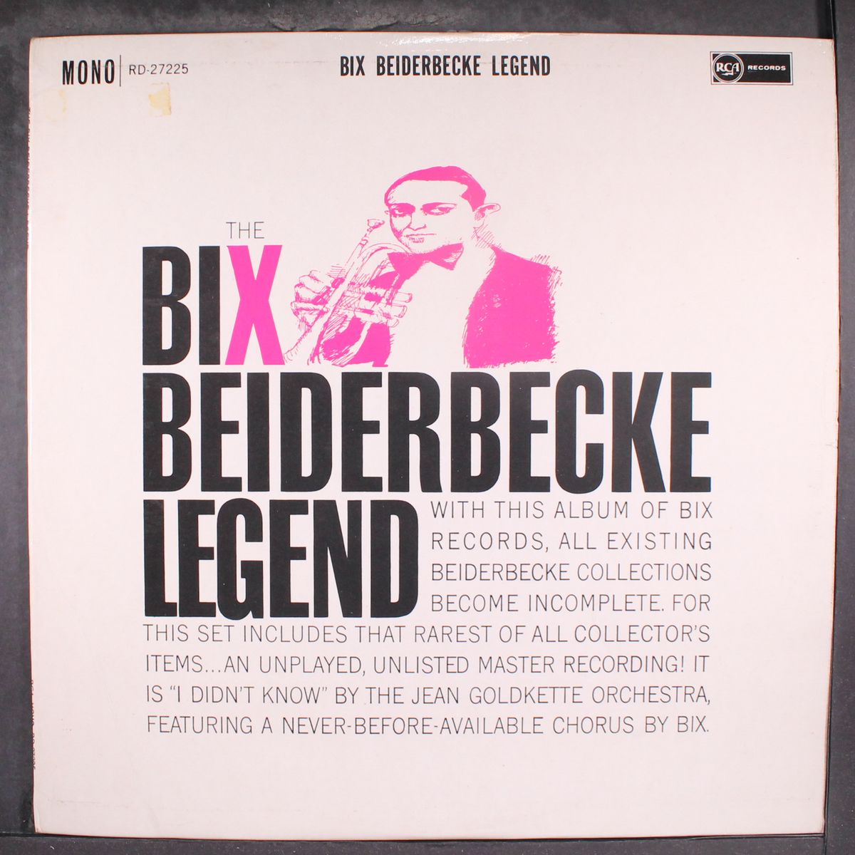 the bix beiderbecke legend by BIX BEIDERBECKE
