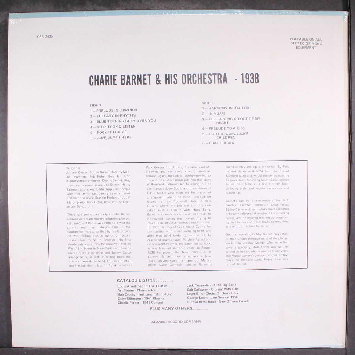1938 by CHARLIE BARNET