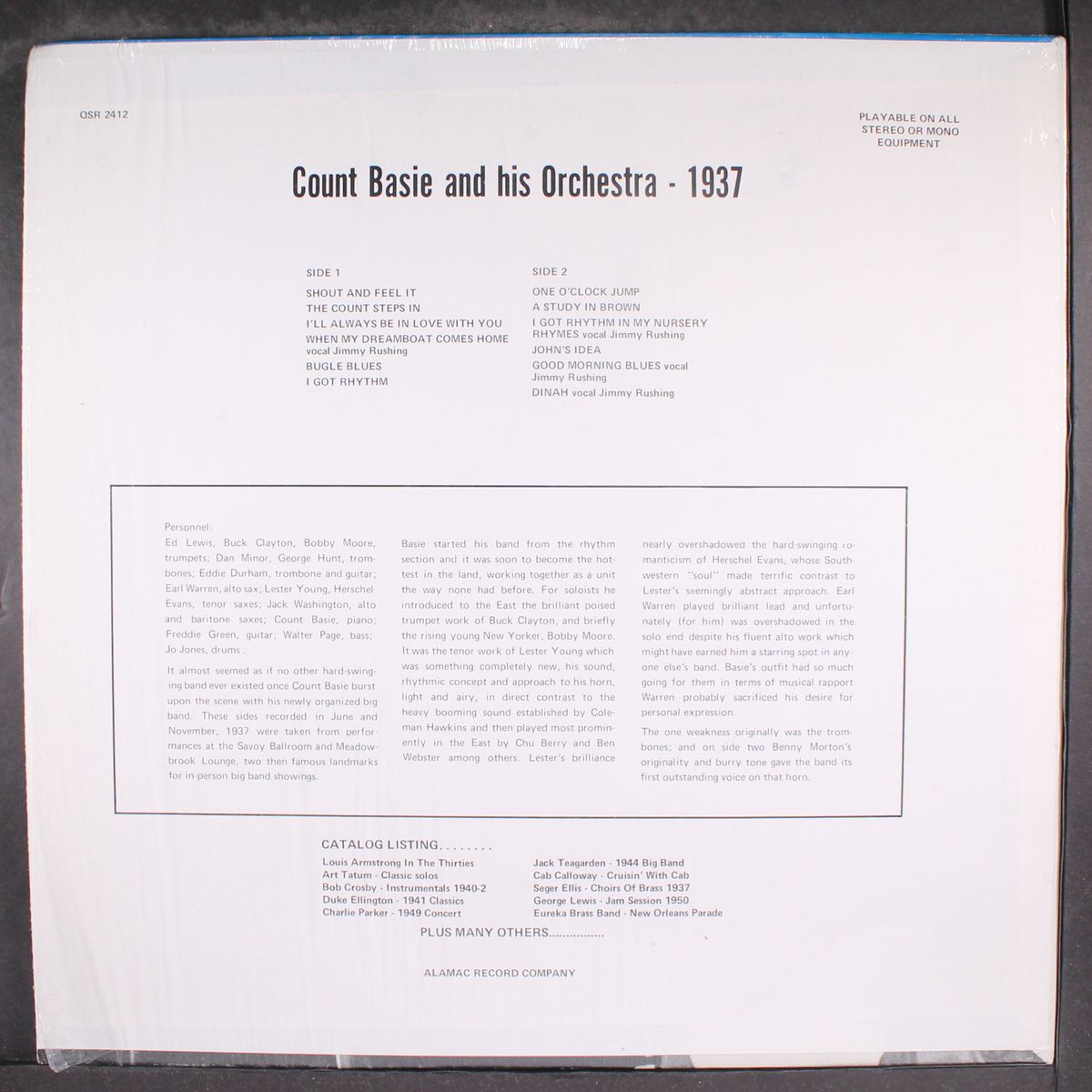1937 by COUNT BASIE