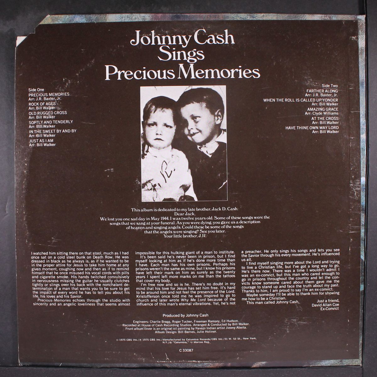 sings precious memories by JOHNNY CASH