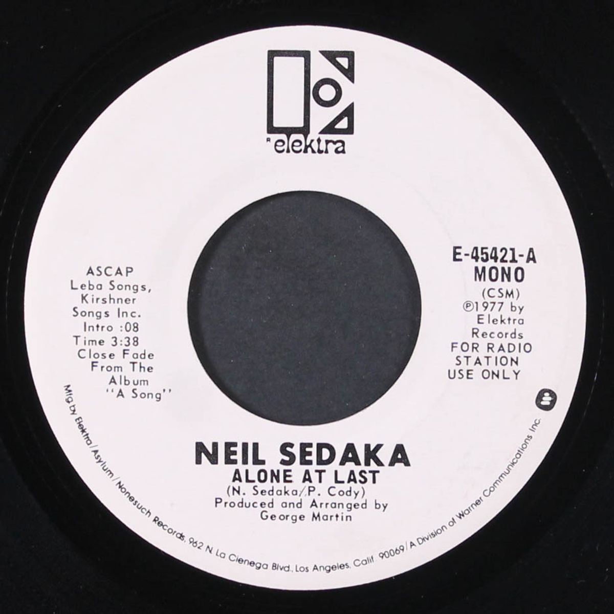 alone at last / mono by NEIL SEDAKA
