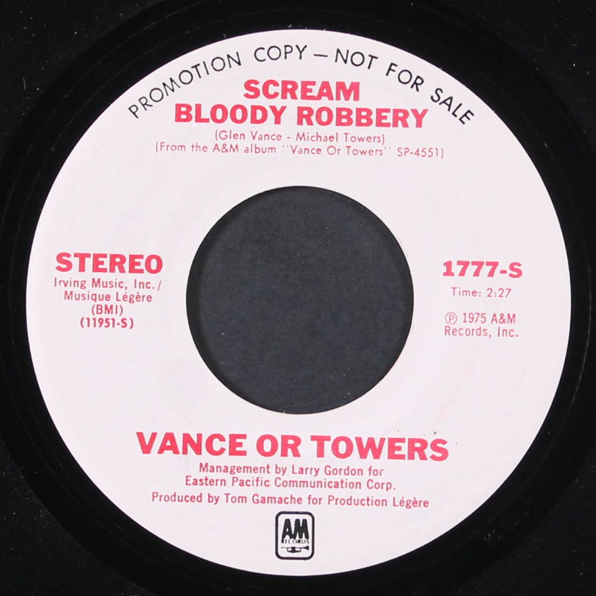 scream bloody robbery / mono by VANCE OR TOWERS