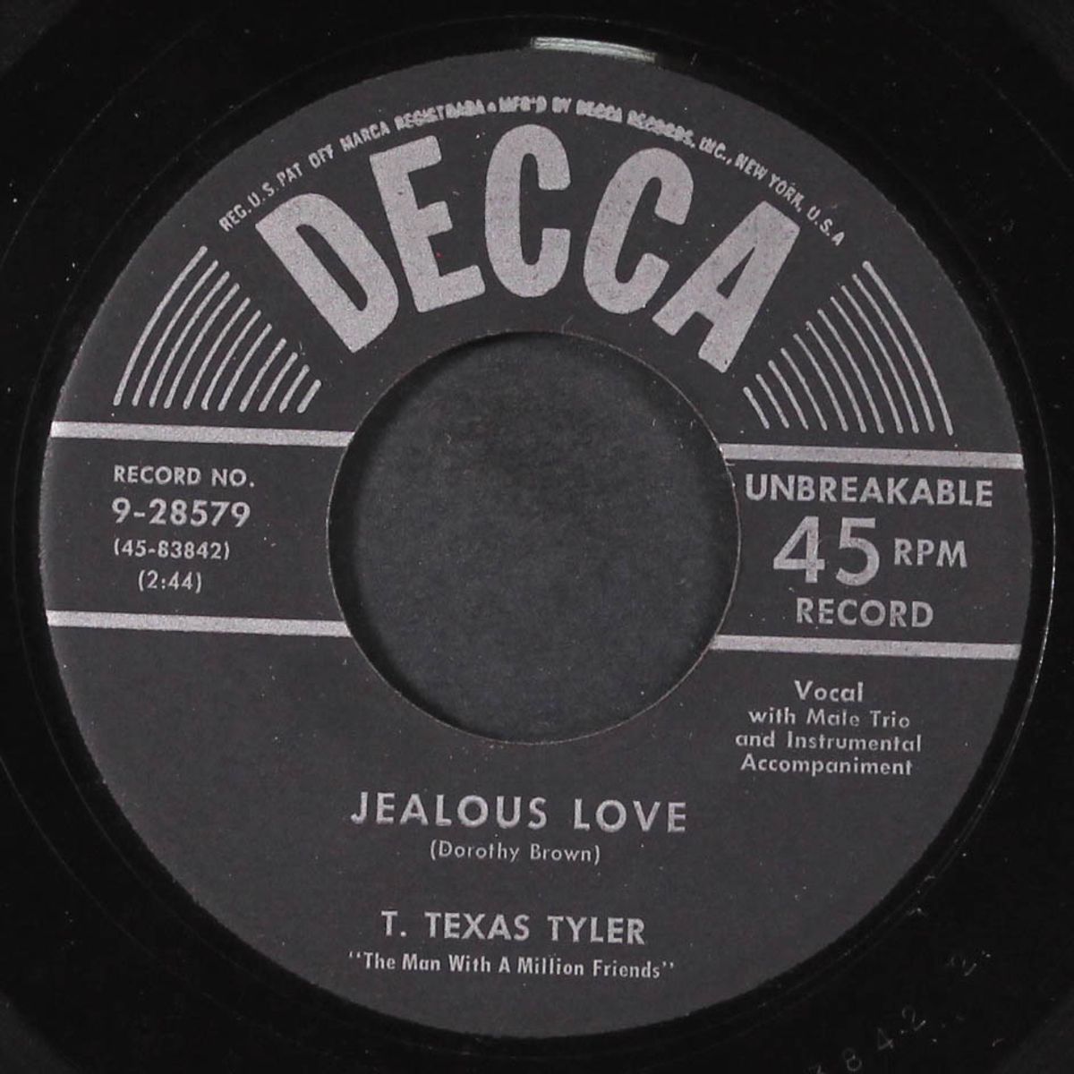 jealous love / bumming around by T. TEXAS TYLER