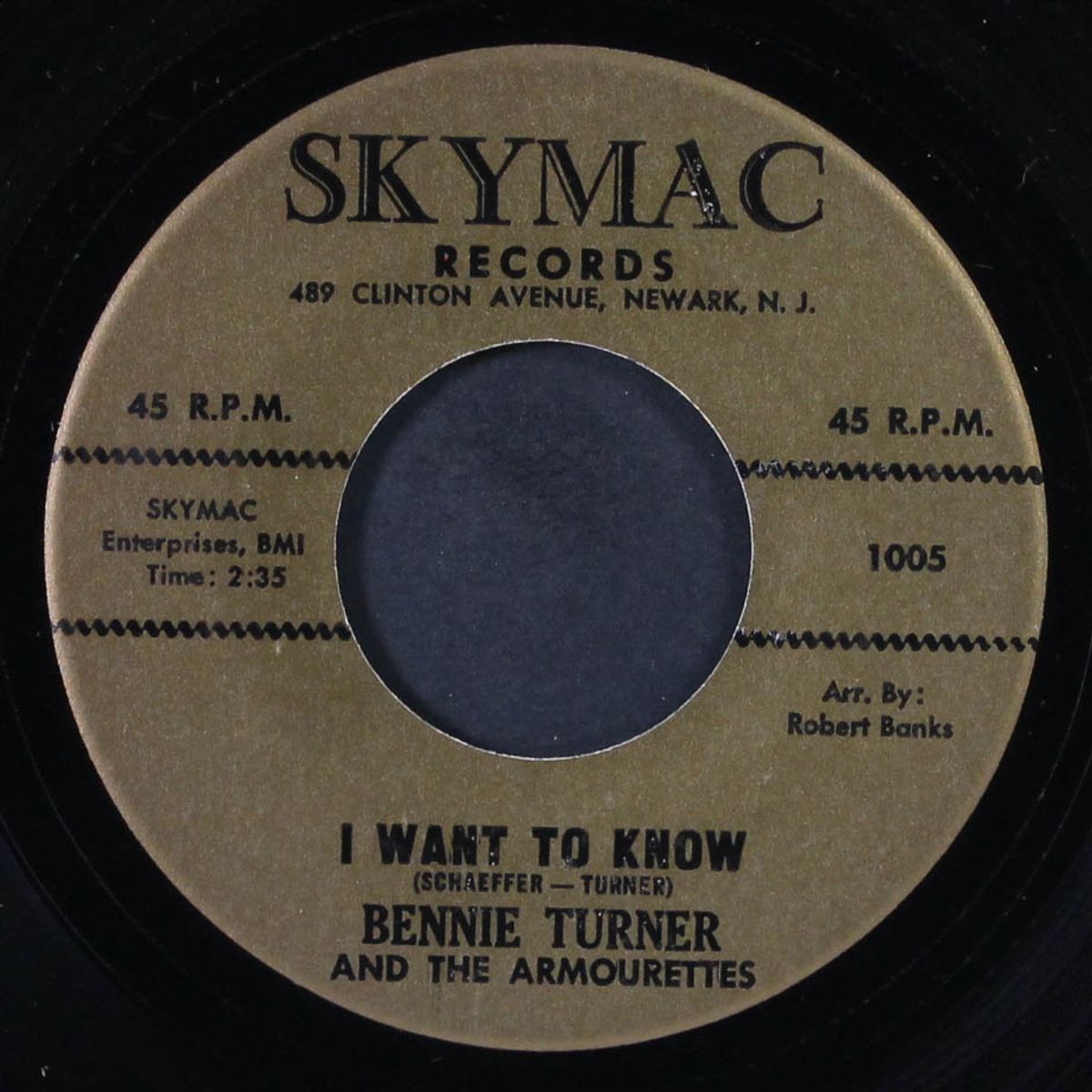 i want to know / morning teardrops by BENNIE TURNER & ARMOURETTES