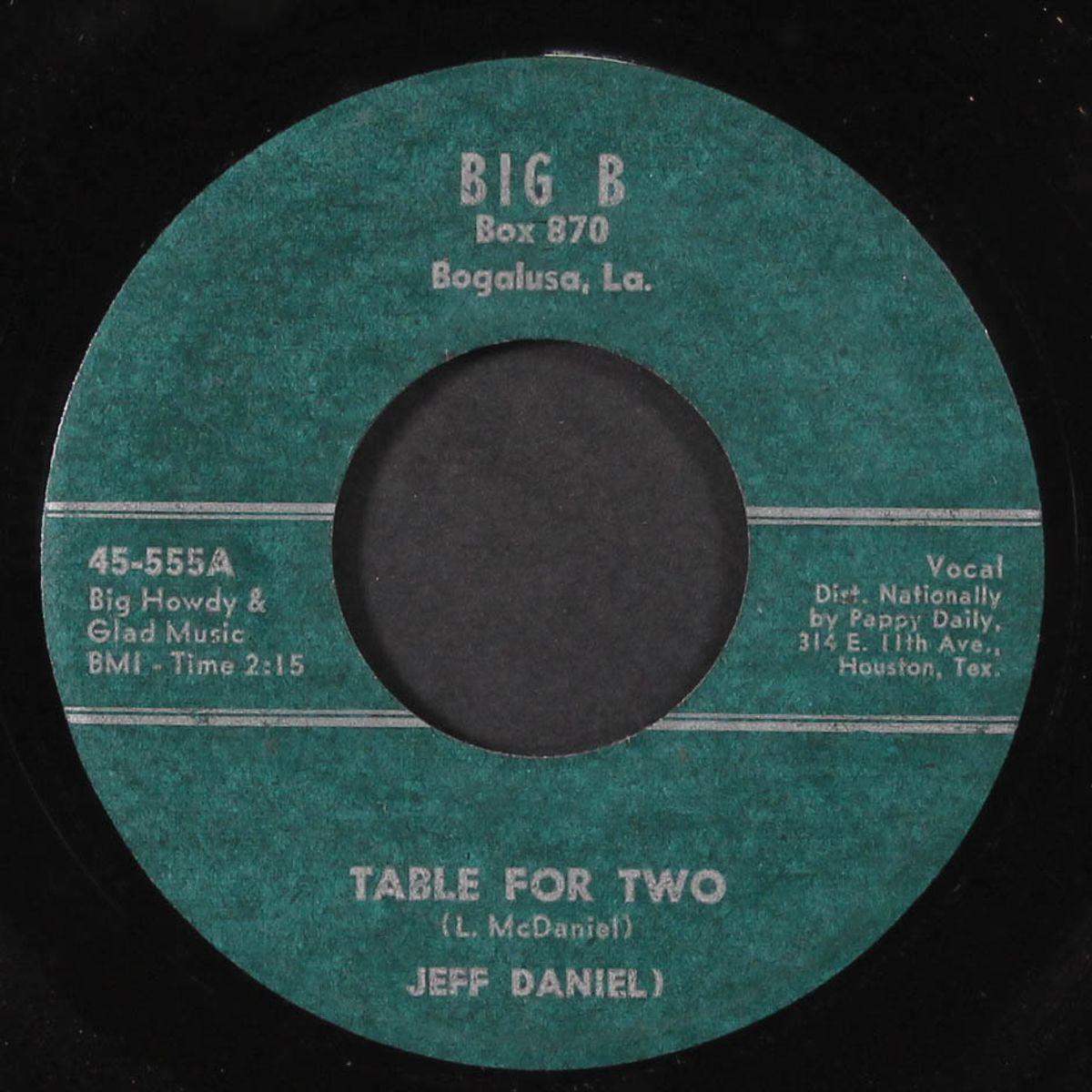 uh-huh-huh / table for two by JEFF DANIELS